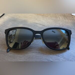 Maui Jim Naupaka MJ 775-2M Square Black Sunglasses Gray Polarized Lenses